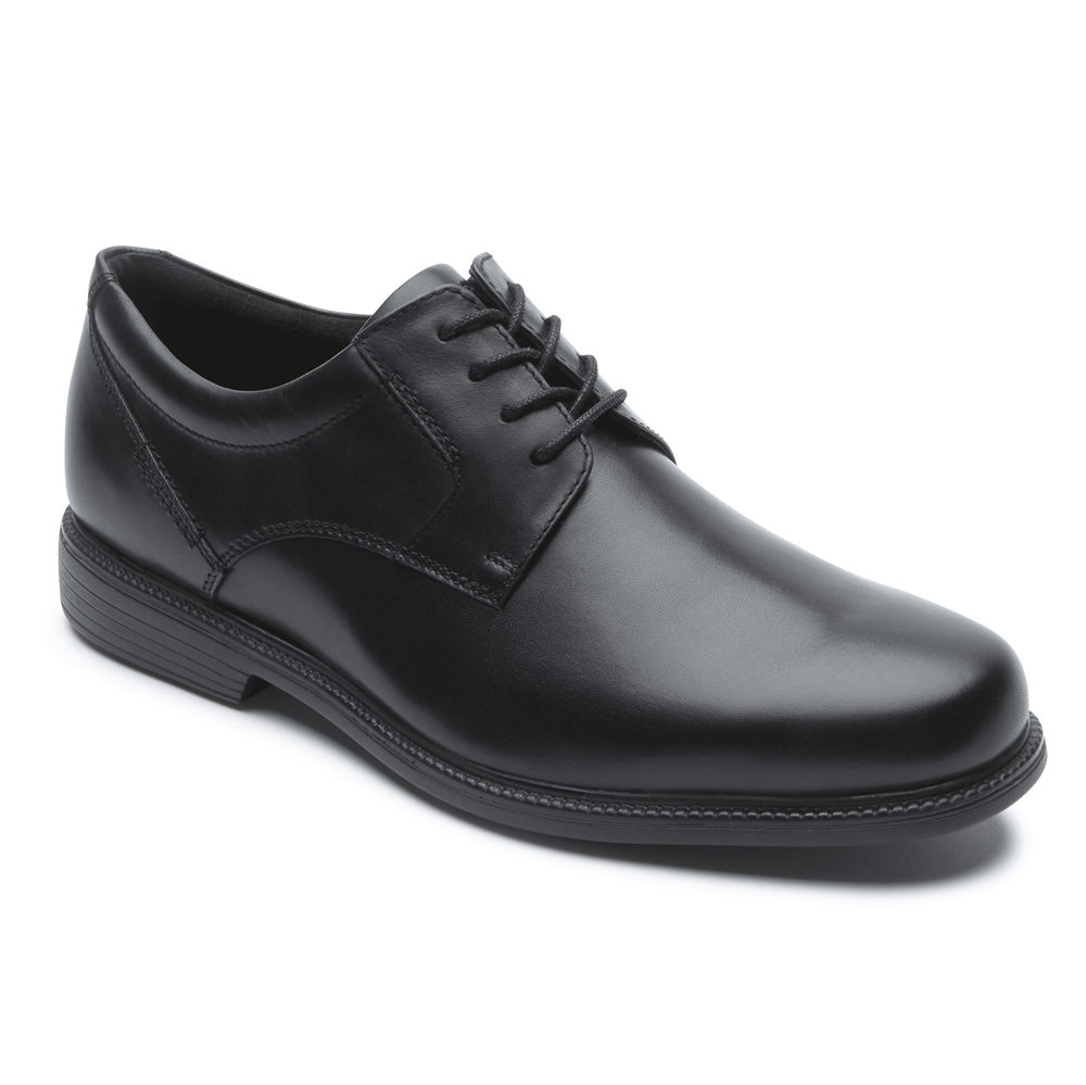 Rockport Mens Oxfords Black - Charles Road Plain Toe - UK 291-DBGZMK